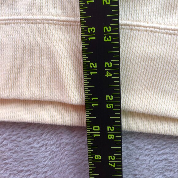 Lands End Mens SweaterSmall 1/4 Zip Pullover Stand Collar Cozy Knit Yellow - Picture 7 of 12